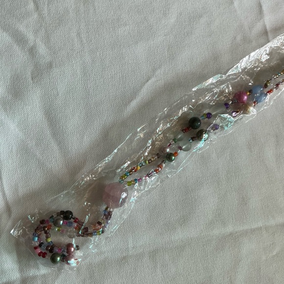 Fashion Jewelry Multicolor Beaded and Pearl and Lamp work Necklace - Picture 13 of 16